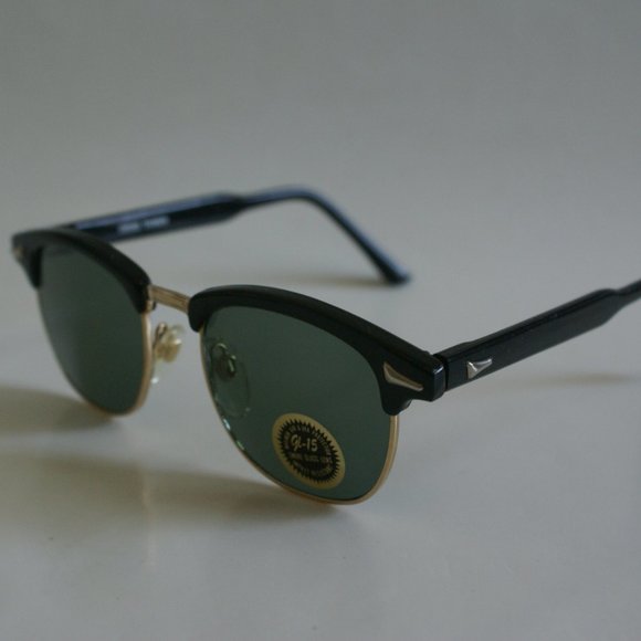 NWT TruVintage classic Soho/Clubman style glass G-15 lens combo frame sunglasses - Picture 2 of 4